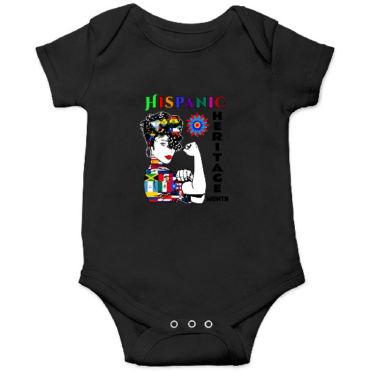 Hispanic Heritage Month Latino Countries Flag Onesies