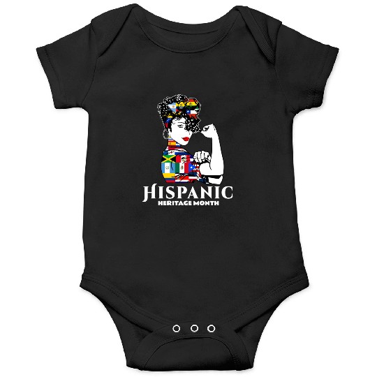 Hispanic Heritage Month Latino Countries Flag Onesies