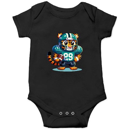 Cute American Football Player Tiger Onesies