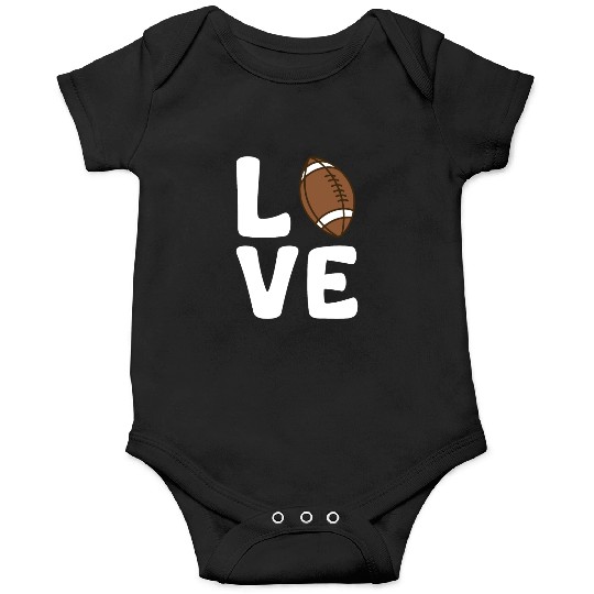 Football Heart I Love Football Onesies
