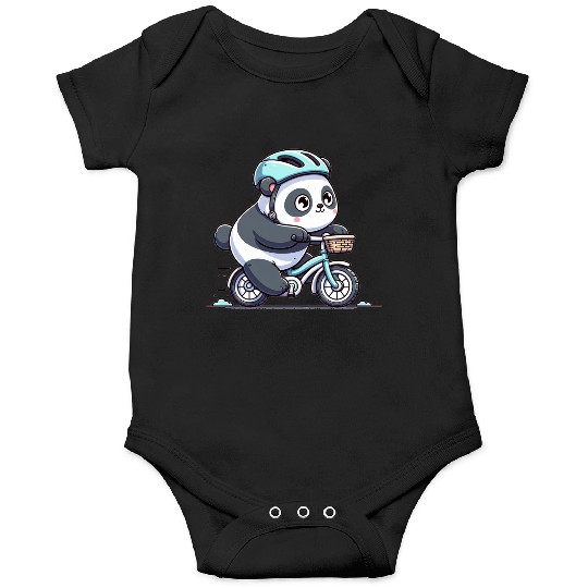 Cute Cyclist Panda Onesies
