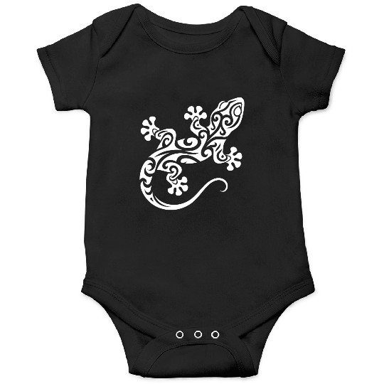 Cute Little Gecko In T Tattoo Style Onesies