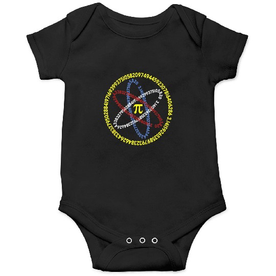 Math Lover Pi Day Atom Symbol Numbers 3.14 Onesies