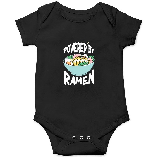 Powered By Ramen Anime Japanese Soup Cup Noodle Onesies