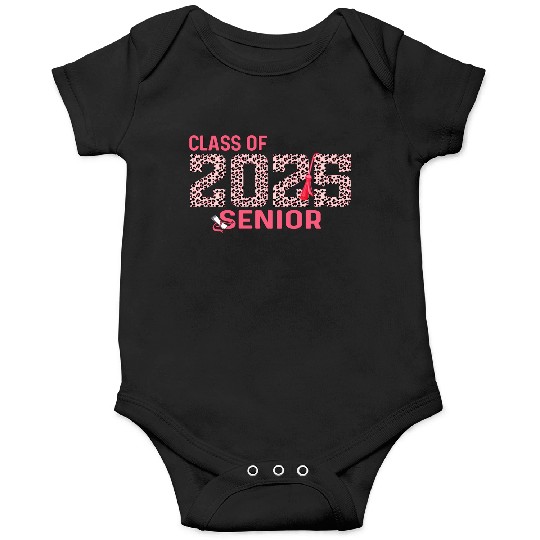 Class of 2025 Senior Leopard Print Graduation 2025 Onesies