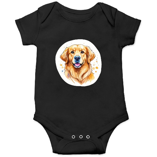 Golden Retriever Watercolor Onesies