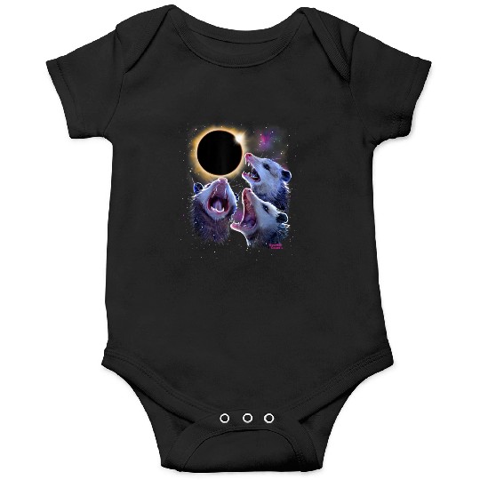 Opossums Howling Eclipse Possum Onesies
