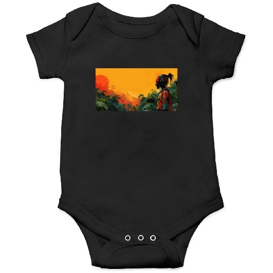 Digital Warrior: Tropical Twilight Onesies