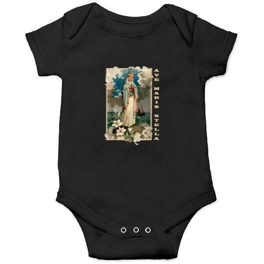 Ave Maria Schubert Latin Mass Blessed Mother Mary Onesies