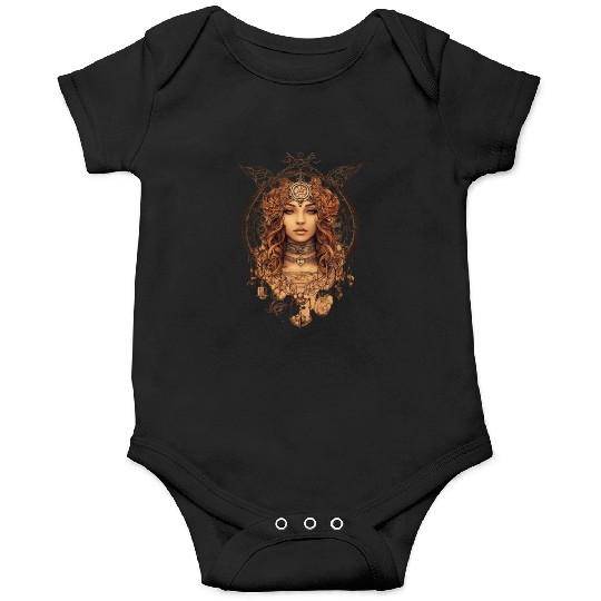 Mystical Ink Drawing of the Zodiac Libra Sign Onesies