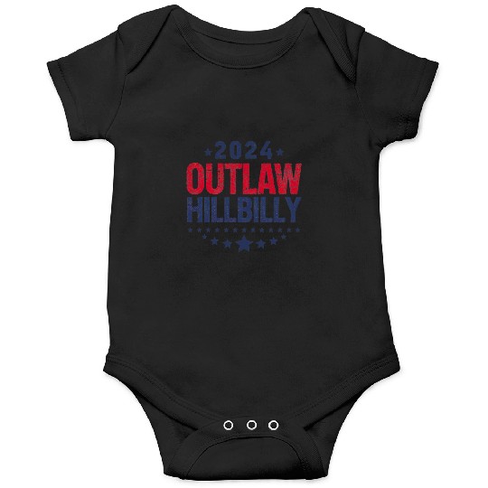 Trump Vance 2024 Outlaw Hillbilly US Flag Onesies