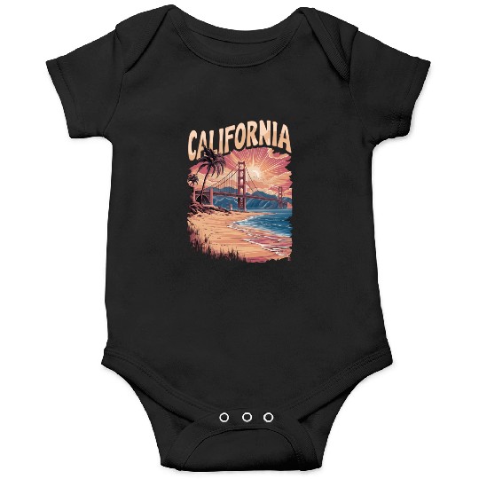CALIFORNIA GOLDEN GATE BRIDGE BAY AREA Onesies