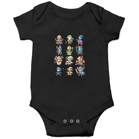 Skeleton Adventure Dungeon Characters Fantasy Onesies