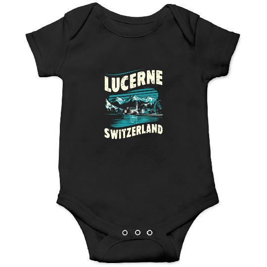 Lucerne Switzerland Souvenir Scenic Mountains Onesies