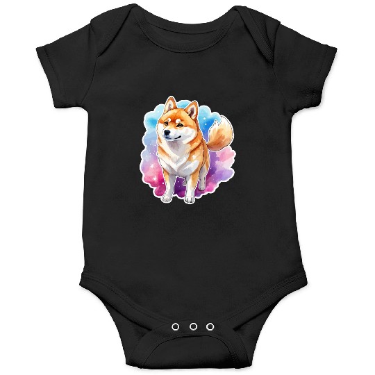Shiba Inu Watercolor Onesies