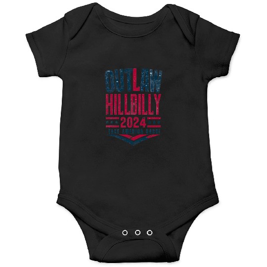 Vintage Elections Outlaw Hillbilly US Flag Onesies