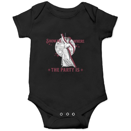Show me where the Party is Vintage Design in red Onesies
