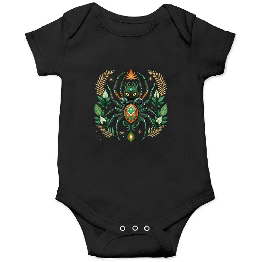 Magic black spider pet of mysterious witch, Onesies