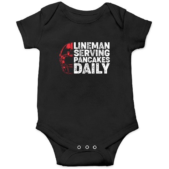 Lineman Serving Pancakes Daily Football Lineman Onesies
