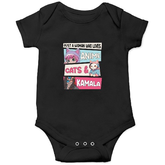 Cat Ladies for Kamala - Anime, Cats and Kamala 24 Onesies