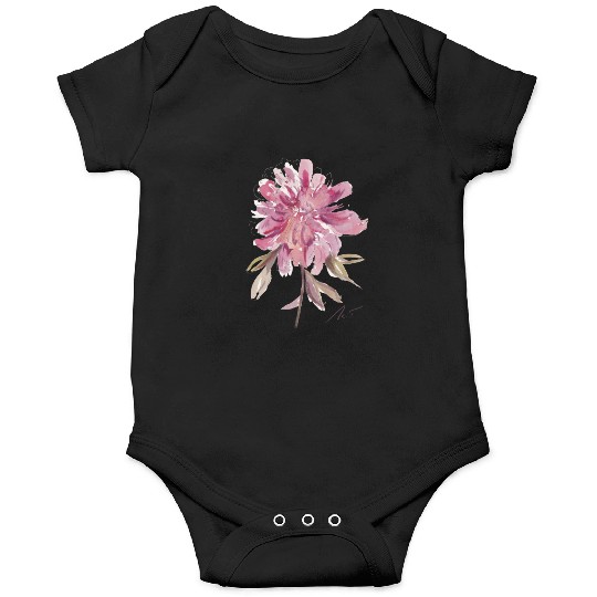 Peony loose watercolor hand-painted Onesies
