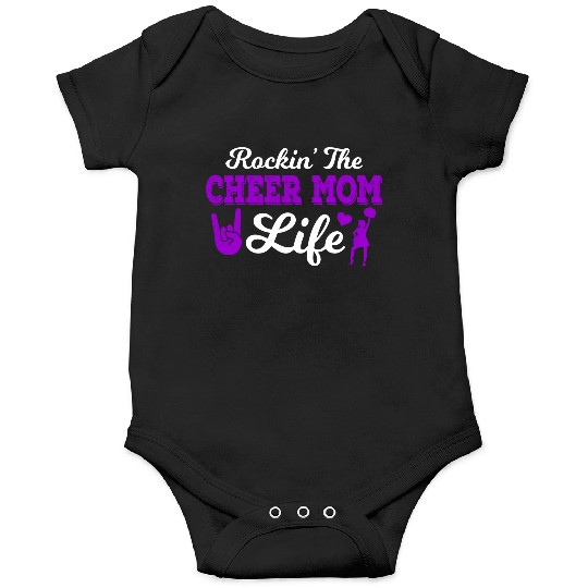 Rockin Cheer Mom Life Cheerleading Mother's Day Onesies