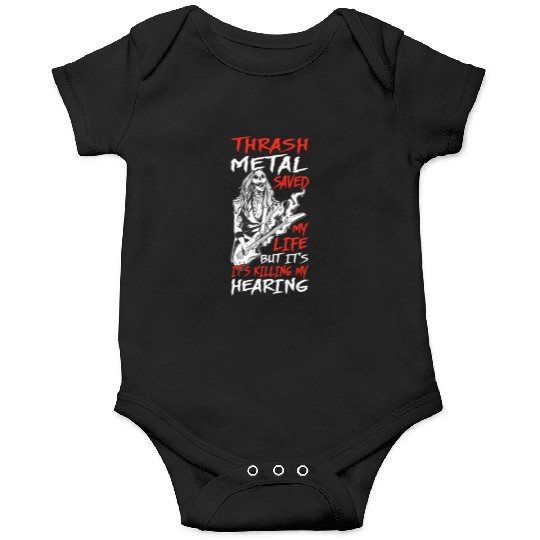 Metalhead Art for Trash Metal Fan Onesies