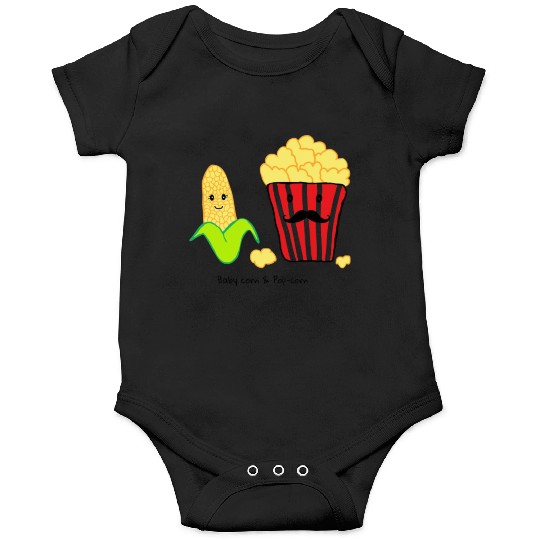 Baby corn and Popcorn Father and Baby design Onesies