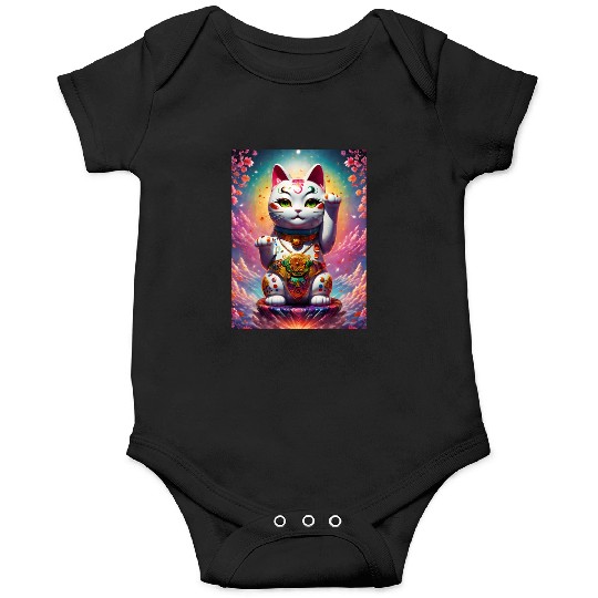 Maneki neko lucky cat Onesies