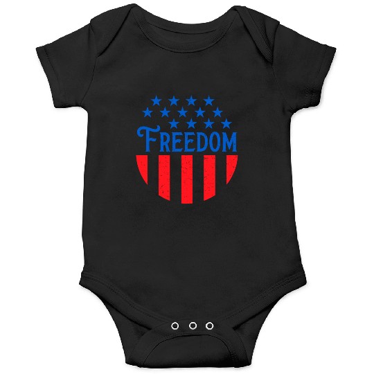 Patriotic Freedom Stars and Stripes Onesies