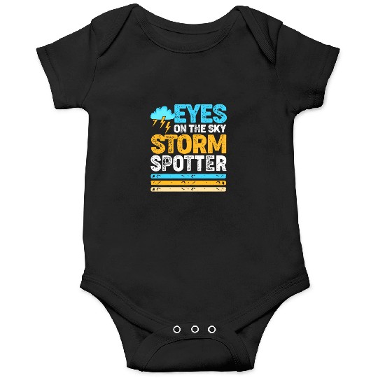 Retro Meteorologist Eyes On The Sky Strom Spotter Onesies