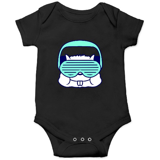 Cute DJ Hamster Party Animal Guinea Pig Pet Face Onesies