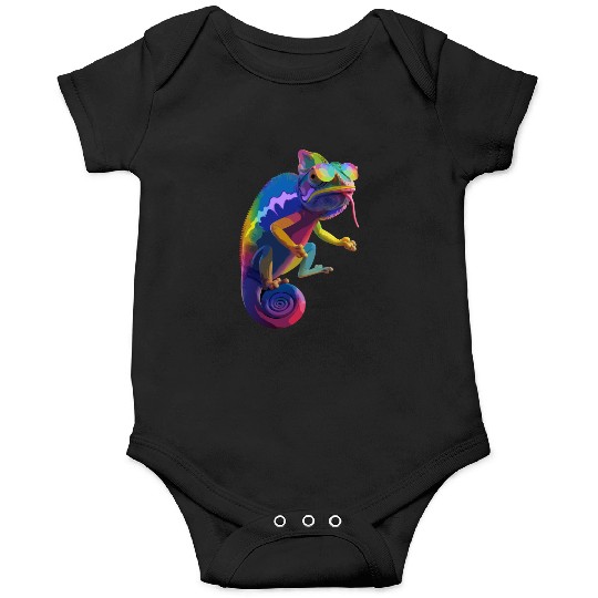 Psychedelic Chameleon Vibes Onesies