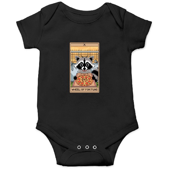 Wheel of Fortune Raccoons Tarot Card Onesies