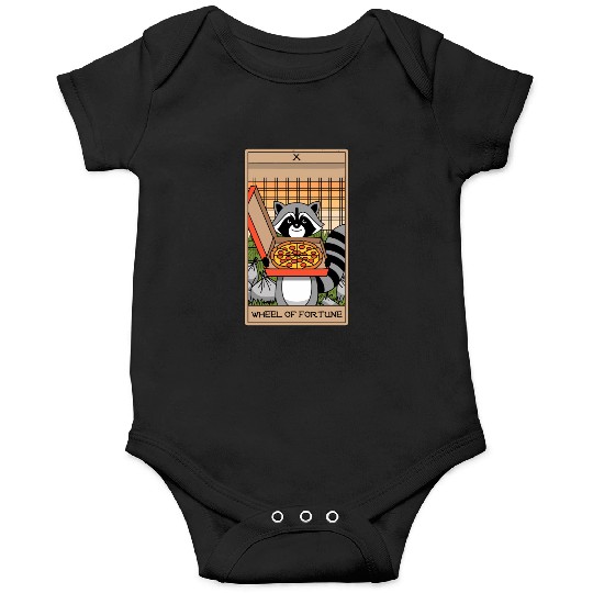 Wheel of Fortune Raccoons Tarot Card Onesies