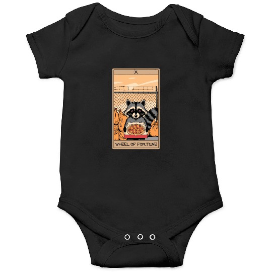 Wheel of Fortune Raccoons Tarot Card Onesies
