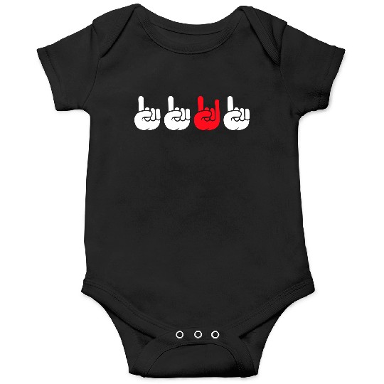 4 Be Different Heavy Metal Hard Rock Hand Gestures Onesies