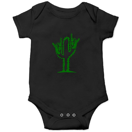 Cactus Plant Heavy Metal Hard Rock Hand Gesture Onesies