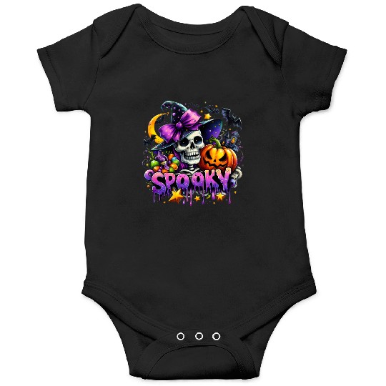 Halloween Spooky Season Witch Skeleton Onesies