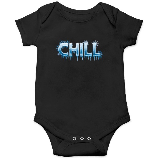 Chill Icy Blue Snowflake Winter Vibes Onesies