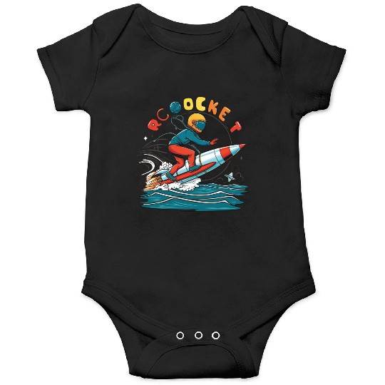 Onesies/ Onesies "Rocket Surfing" logo design