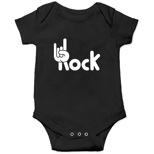 Heavy Metal Fun Hard Rock Music Horns Hand Gesture Onesies