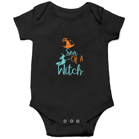 Son of a Witch Halloween Trick Or Treat Boys Wizar Onesies