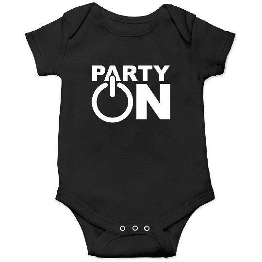 Party On Play Icon Switch Techno DJ Music Symbol Onesies
