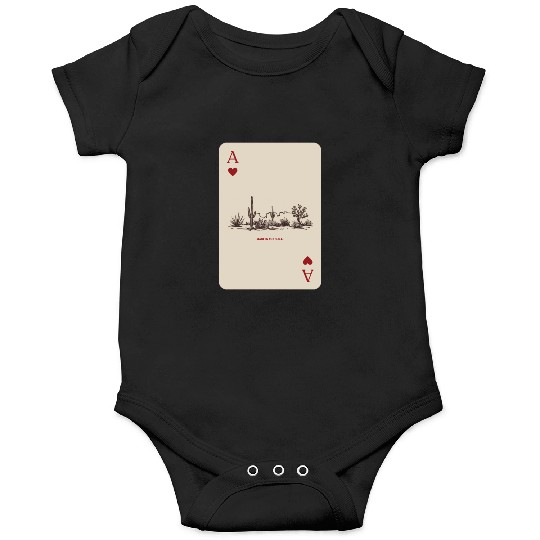 Desert Playing Card Vintage Western Landscape Onesies