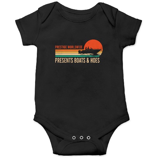 Vintage Retro Prestige Presents Boats And Hoes Onesies