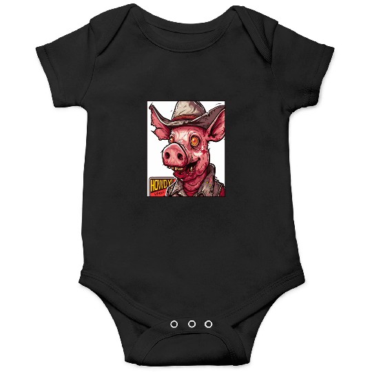 hillbilly redneck zombie cowboy pig Onesies