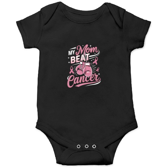 My Mom Beat Cancer Breast Cancer Awareness Onesies