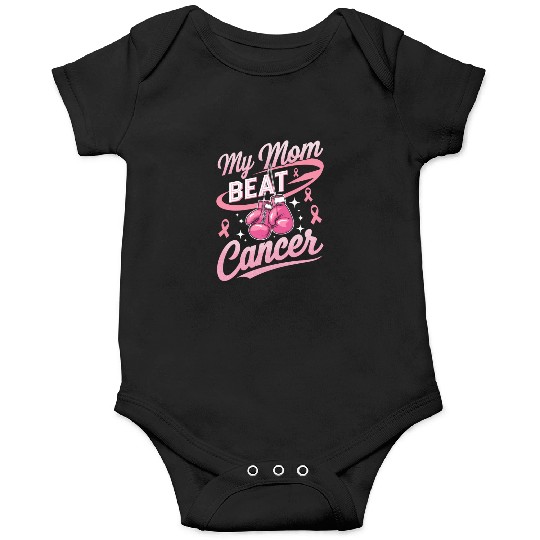My Mom Beat Cancer Breast Cancer Awareness Onesies