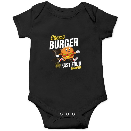 Running Hamburger Cheese Burger Fast Food Favorite Onesies